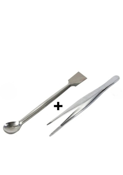 Spatül Öğrenci Tipi + Penset Düz Ssivri Uçlu 13 Cm Nikel Kaplama