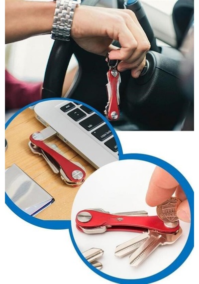 Pratik Ve Akıllı Alüminyum Anahtarlık Anahtar Ve Aksesuar Düzenleyici Organizet Çok Renkli - 822414012 Çok Renkli