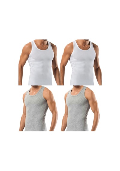 4 Adet Erkek Slim Fit Likralı Penye Sporcu Rambo Atleti 001