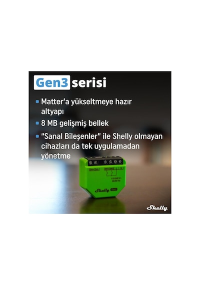 Shelly Dalı Dimmer Gen3 Akıllı Dalı Dimmer Led Kontrol Rölesi