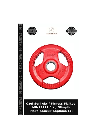 Özel Seri Aktif Fitness Fiziksel Mb-12111 5 Kg Olimpik Plaka Kauçuk Kaplama 4