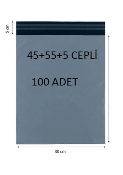 45+55+5 Cepli 100 Adet Kargo Poşeti Cac Plastik