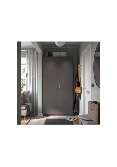 Ikea Forsand Gardırop Kapağı, Koyu Gri, 50x195 Cm, Menteşesiz