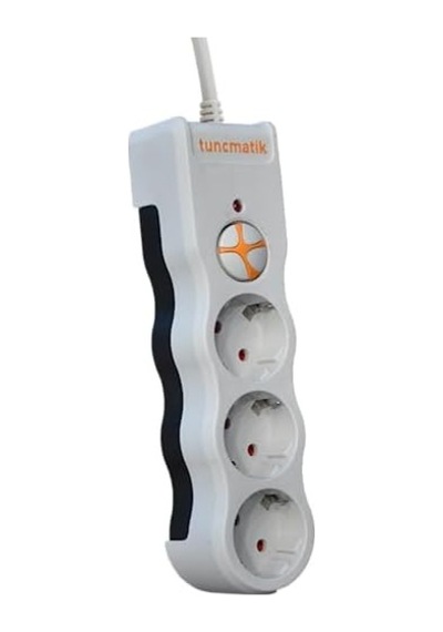 Tsk19009 Powersurge 3-surge Protectıon Plug-1050 Joule-wıth Cable Beyaz 1