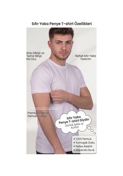 Luxıc Core Unisex Mavi %100 Pamuk Basic Tişört Bisiklet Yaka Kısa Kol Rahat Kesim Günlük Yazlık 3xl - Lcr-ts-mavı