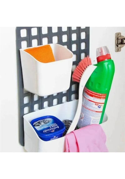 Seviye Ayarlanabilir 3'lü Düzenleyici Raf 1 Geniş 2 Dar Raflı Çok Amaçlı Pratik Mutfak Banyo Ofis Organizer Diğer
