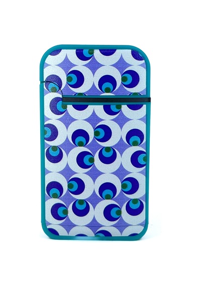 Zengaz Cool Tasarım Jet Alev Çakmak - Evil Eye Bead Turkuaz