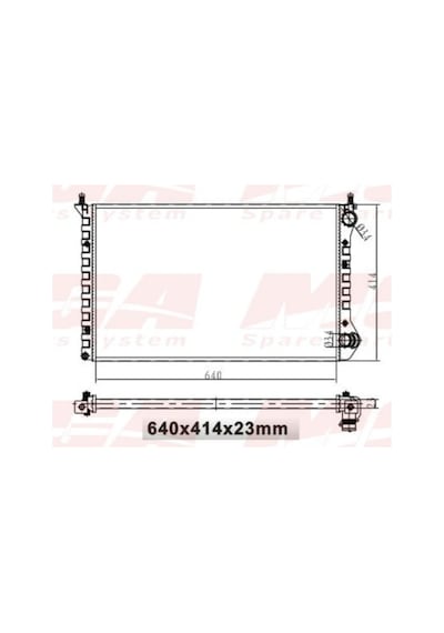 Su Radyatoru Mekanik Fiat : Doblo 1.9d 00-- Nac 640x414x23 - Mga-80108