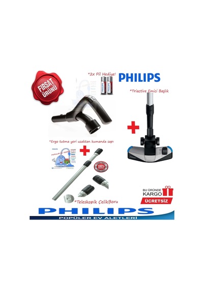 Philips Uyumlu Fc9912 Marathon Ultimate Kumanda Sapı+Çelik Boru+Başlık (411610120)