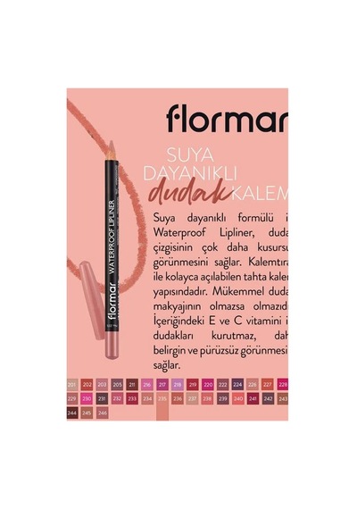 Flormar Waterproof Lipliner No:235 01