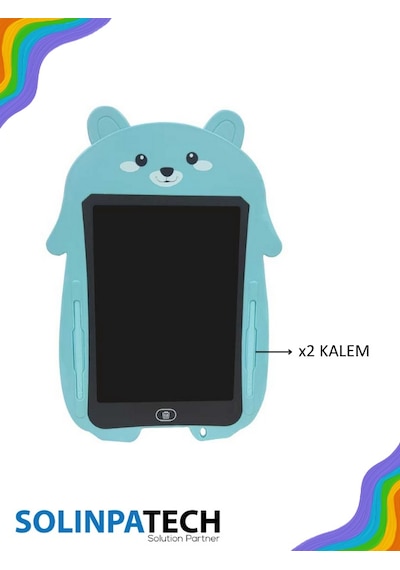 Mavi Panda Ekranlı 8.5 inç LCD Yazı ve Çizim Tahtası