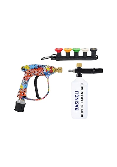 Coofbe Bosch Aquatak Serisi İle Uyumlu 5 Nozzle Set Bosch Basınçlı Araç Yıkama Tabancası Seti Basınçlı Yıkama Makinesi Bear 1 ADETLİ SET
