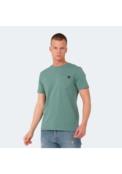 Slazenger VESELA Erkek Cepli Su Yeşili Tişört