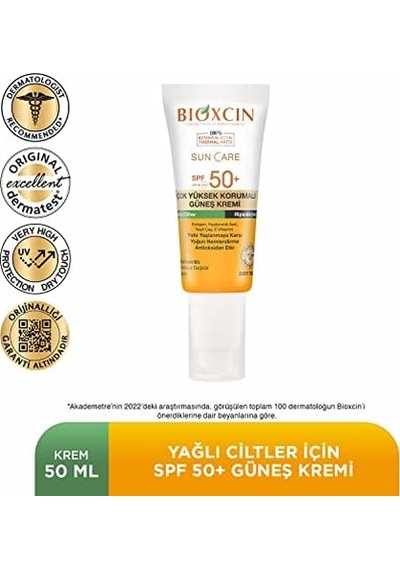 Sun Care Çok Yüksek Korumalı Yağlı Ciltler Için Güneş Kremi Spf 50+