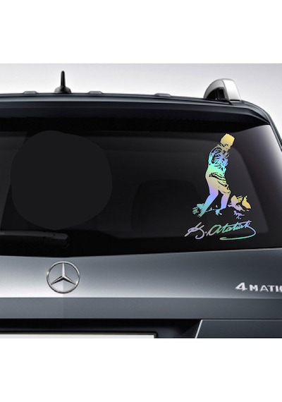 Mustafa Kemal Atatürk Kocatepe Silüet Sticker - Araba Oto Motosiklet Karavan Sticker - 00617 40x25 Cm