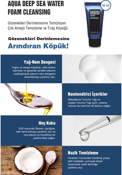 Dashu Mens Aqua Skin Care Erkeklere Özel Nemlendirici Cilt Bakım Seti