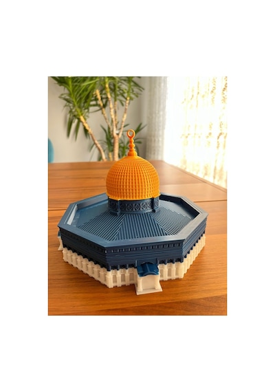 Üçlü Maket Set Büyük Boy Kabe-mescidi Aksa-yeşil Kubbe Beyaz