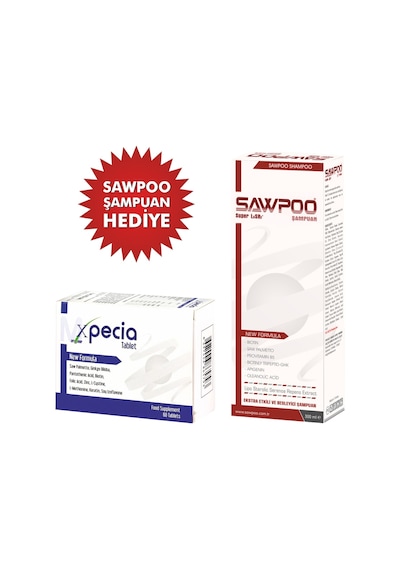 Xpecia Erkek 60 Tablet + Sawpoo Şampuan 300 ML