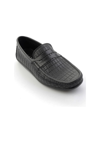 Siyah Hakiki Deri Erkek Loafer Ayakkabı E01697032003 Siyah