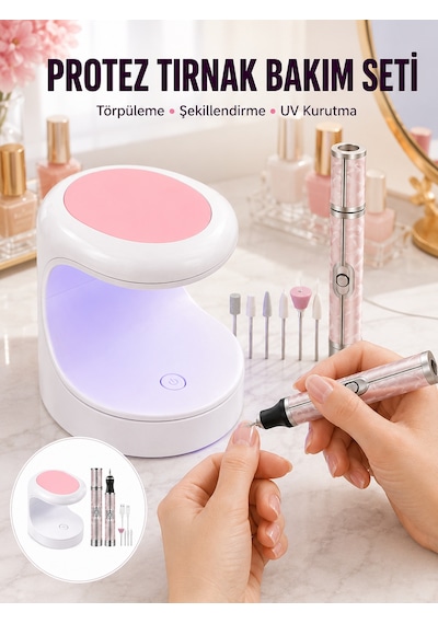 20.000 Rpm Tırnak Matkabı + Mini Led Oje Kurutma Cihazı Seti Yeni Nesil - Lisinya 75546090