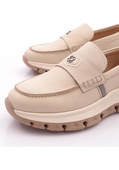 Dgn 5857 Erkek Üstü Şeritli Comfort Ayakkabi Bej