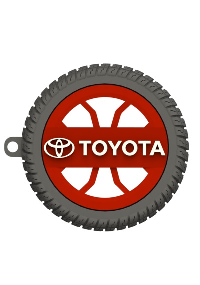 Toyota Uyumlu Özel Tasarım Anahtarlık - Premium Hafif Ve Dayanıklı Kırmızı