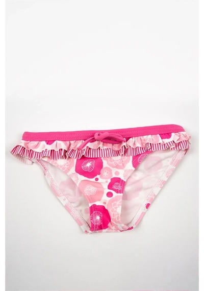 Adisia Kız Bebek Pembe Fırfırlı Pembe Çiçekli Bikini Altı Pembe