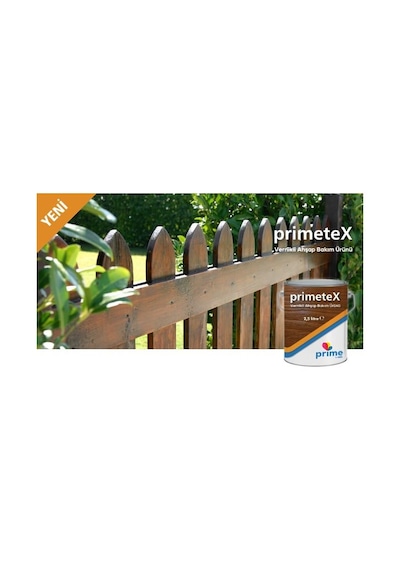 Primetex Solvent Bazlı Yarı Şeffaf Vernikli Ahşap Koruyucu 2.5 L