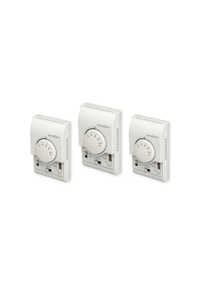 Smallart Tr-110m Mekanik Fancoil Termostatı 3'lü Set 2/4 Borulu 3 Kademe Fan 3 Adet