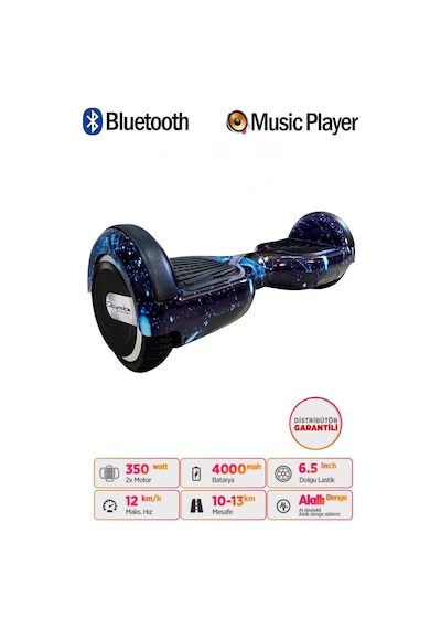 Citymate Elektrikli Kaykay Hoverboard Akıllı Denge 6.5 Inch + Hoverkart + Çanta Extrem Paket D12