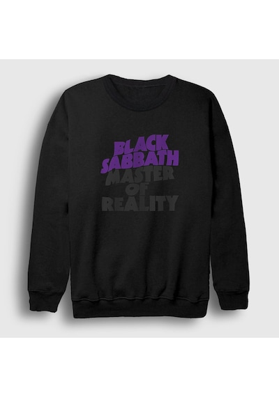 Presmono Unisex Reality Black Sabbath Sweatshirt Siyah