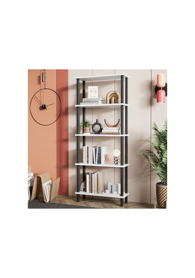 Pırada 5 Raflı Kitaplık Organizer Düzenleyici Beyaz
