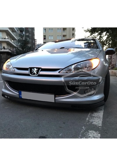 Peugeot 206 206+ 1998-2012 Uyumlu Üniversal Laguna Lip Esnek Ön Lip 2 Parça Tampon Altı Dil Karlık Ön Ek 00 Şüscaroto Aksesuar