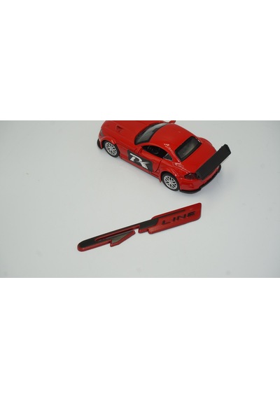Dk Kia Gt Line Bagaj Logo 3m 3d Siyah Kırmızı Metal Logo