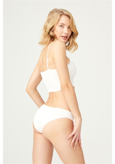 Cottonhill Klasik Basic Lazer Kesim Bikini Külot 3'lü Paket Çok Renkli 2 Çok Renkli