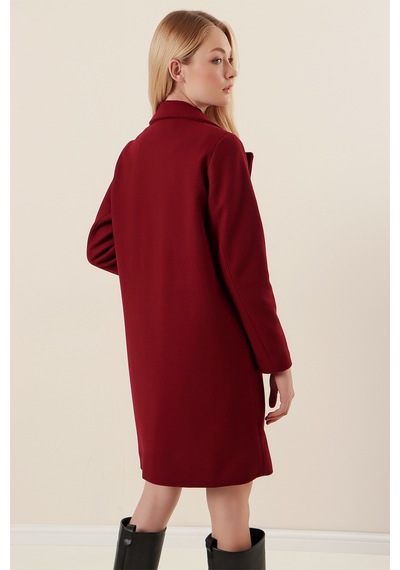 Bigdart 9085 Kaşe Kaban - Bordo 9085bgd19-003-12489 001