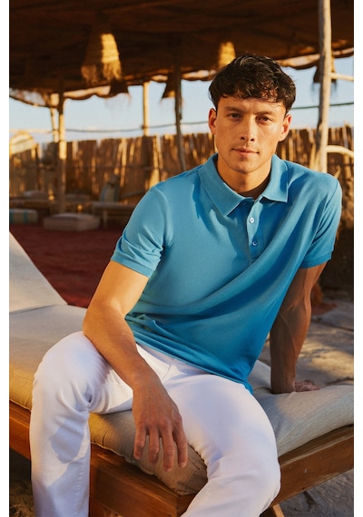 AC&Co / Altınyıldız Classics Altinyildiz Classics Erkek Turkuaz Slim Fit Dar Kesim Polo Yaka %100 Pamuk Tişört 4A4820200001TRKXL Turkuaz AC&Co / Altınyıldız Classics Altinyildiz Classics Erkek Turkuaz Slim Fit Dar Kesim Polo Yaka %100 Pamuk Tişört 4A4820200001TRKXL Turkuaz