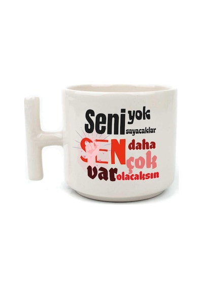 Seni Yok Sayacaklar Baskılı Kadınlar Günü Beyaz Kulplu T Kupa