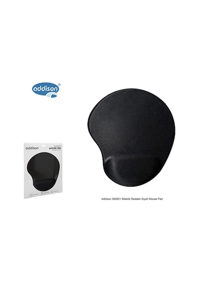 Addison 300521 Bileklik Destekli Siyah Mouse Pad Kdo