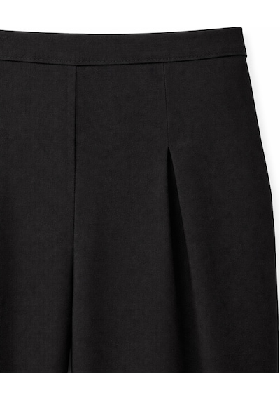 Mixray 4774 Kadın Bol Paça Pileli Pantalon Siyah