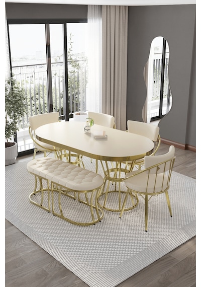 Mutfak Masası Takımı, Salon Masa Takımı,6 Kişilik Mutfak Masası Takımı Uzay Gold Salon Masa Takımı Gold Mutfak Masası Takımı, Salon Masa Takımı,6 Kişilik Mutfak Masası Takımı Uzay Gold Salon Masa Takımı Gold