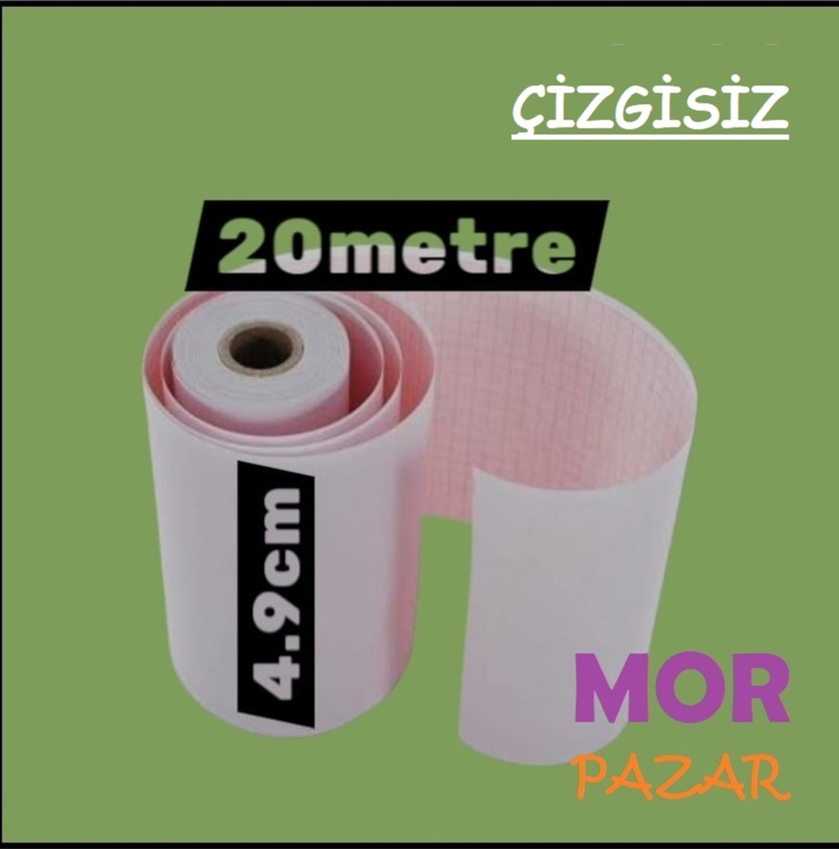 49 X 20 Ekg Kagıdı 20 Metre 5 Rulo Çizgisiz
