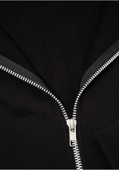 Mavi - Mavi Logo Baskılı Kapüşonlu Fermuarlı Siyah Sweatshirt 1s10178-900 Siyah