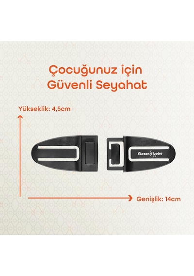 Gezenbebe Bebek Emniyet Kemer Klipsi Black 001