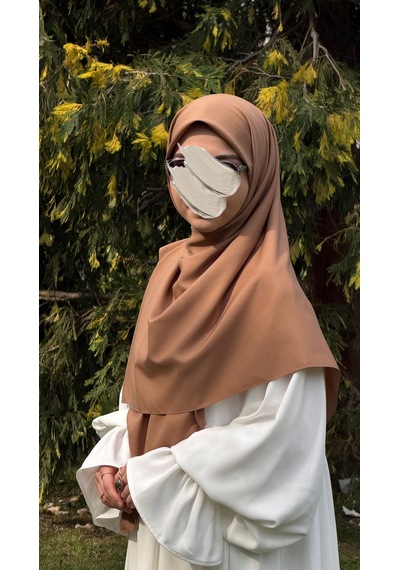 Qalortex Scarf Pamuklu Organik Modal Eşarp-karamel