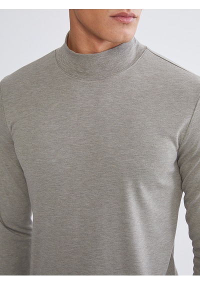 Lcwaıkıkı Classic Gri Dik Yaka Erkek Sweatshirt