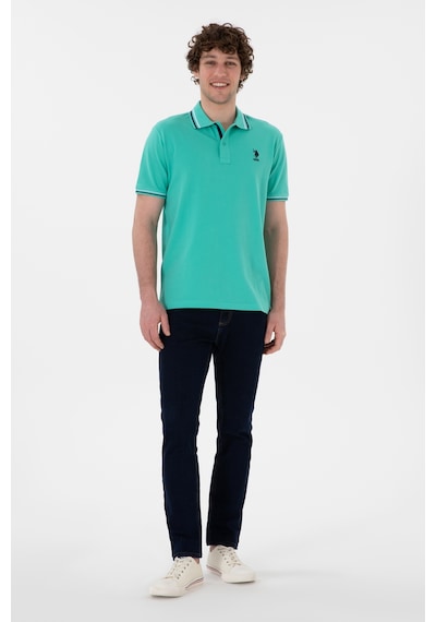U.S. Polo Assn. Erkek Regular Fit Polo Yaka Mint Basic Tişört 50306011-VR090
