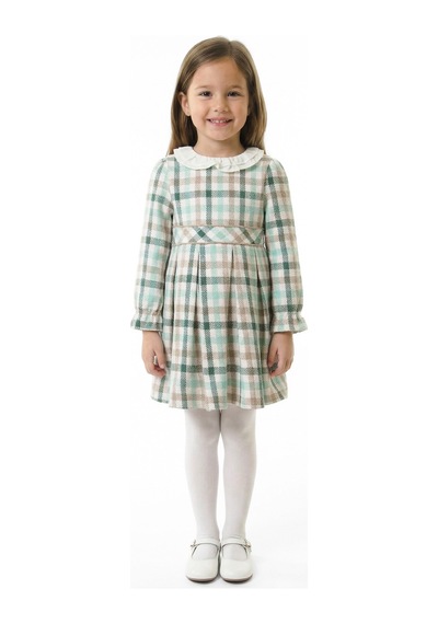 Xo Kids Kız Çocuk Elbise 3-7 Yaş 4766 Bej