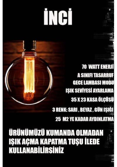 Fuzon 3 Renk Kumandalı Toplu Krom Led Avize Inci Ledli Avize Gri - Gümüş