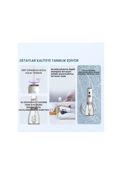 Ağız Duş Seti Taşınabilir Şarj Edilebilir - 690854845